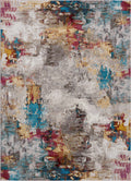 Baroa Abstract Modern Machine Woven Polypropylene Area Rug