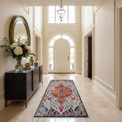 Buria Medallion Modern Machine Woven Polypropylene Area Rug