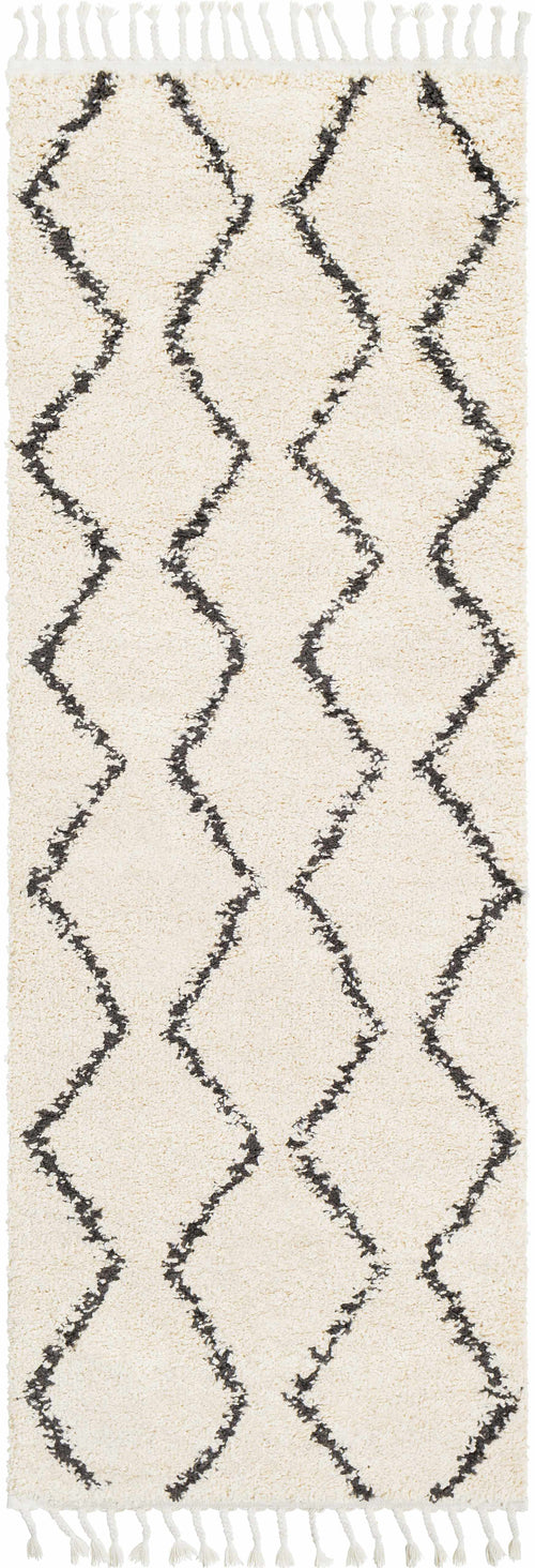 Jesoi Beige Chevron Machine Woven Polypropylene Area Rug