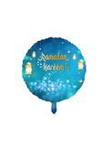 Brş 18" Folyo Balon Ramazan Mavi Yuvarlak Desenli