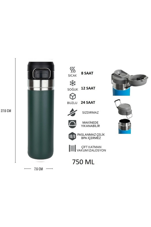 Globox Termos - Bs264-2 Yeşil 750ml