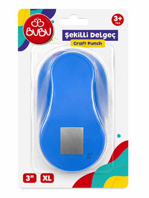 Bubu Eva ve Kağıt Kesen Şekilli Delgeç Kare 3