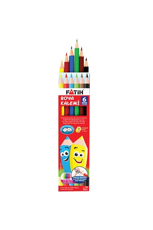 Fatih Kuru Boya Karton Kutu Tam Boy 6 Renk 33106