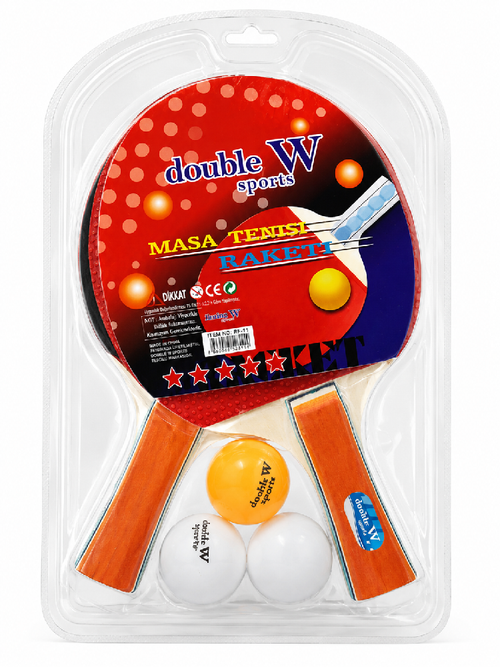 Double W Masa Tenisi Pinpon Raket Seti RKT-1
