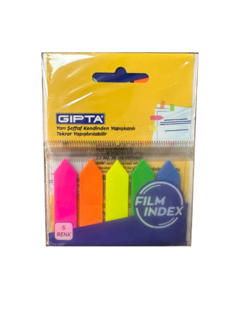 Gıpta Yapışkan Not Ok Film Ayraç 5x12x44mm 25yp