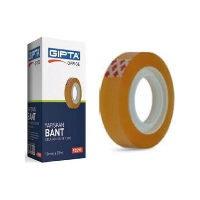 Gıpta Bant - Akrılık Sarı 12Mm X 33Mt