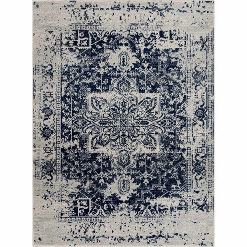 Danie Beige Medallion Machine Woven Polypropylene Area Rug