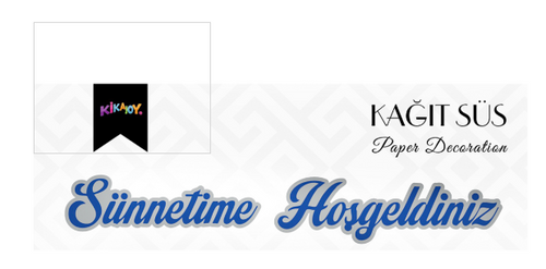 Kika Sünnetime Hoşgeldiniz Metalik Lüks Kaligrafik