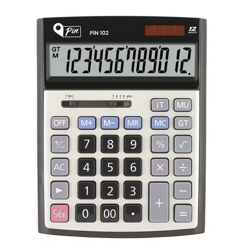 Pin Hesap Makinesi Masaüstü 12 Hane 102
