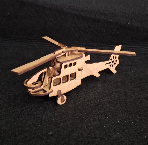 Esmay Ahşap Maketim 3D Helikopter Demonte