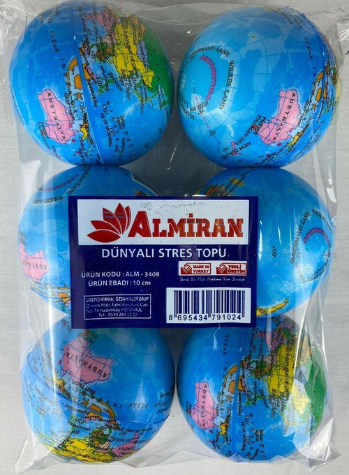 Almiran Stres Topu 10Cm -6 Dünyalı