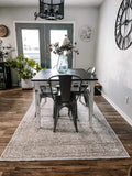Lusoo Beige Vintage Medallion Washable Polyester Area Rug
