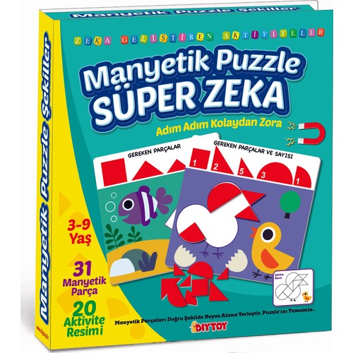 Dıytoy Manyetik Puzzle Süper Zeka 3-9 Yaş Iq1536