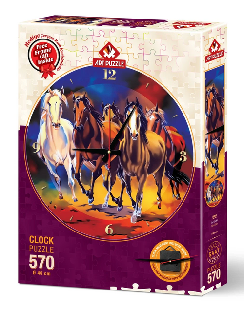 Art Puzzle 570 Prç Saat Puzzle Yılka Atları