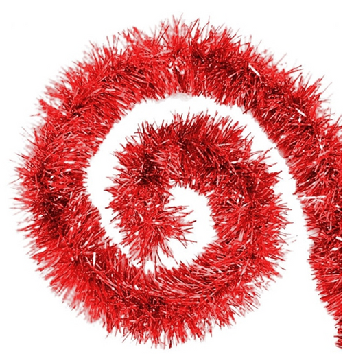 Kika Garland Simli Süsleme Şeridi 6,5cm Kırmızı-25