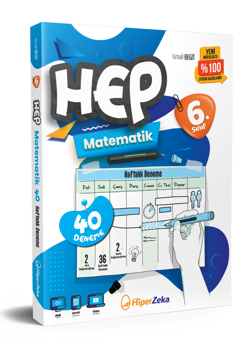 Hiper Zeka 5. Sınıf HEP Matematik Haftalık Deneme Föyleri 320 Sayfa