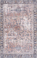 Bovui Brown Bordered Washable Polyester Area Rug