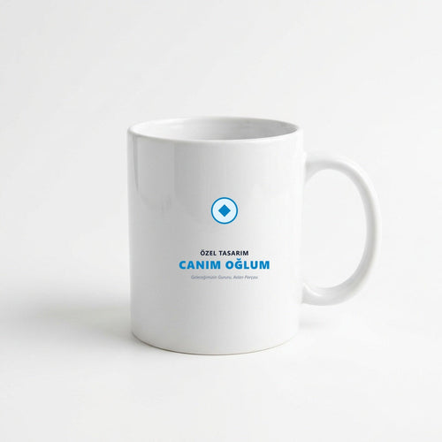 Gözbebeğim Canım Oğluma Kalkan Figürlü Kupa 330 ml
