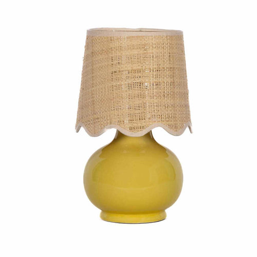 Nesuo Yellow Ceramic Table Lamp Yellow Ceramic Accent Table Lamp Home Lighting