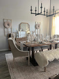 Lusoo Beige Vintage Medallion Washable Polyester Area Rug