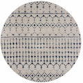 Buraa Ivory Tribal Machine Woven Polypropylene Area Rug