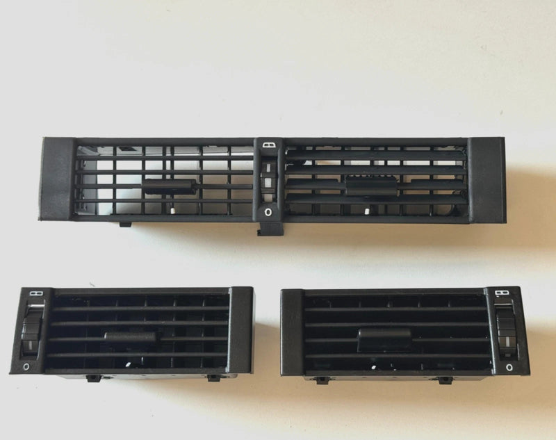 Mercedes W124 E-Class Heater AC Vent Grille Set 3pcs (Left + Right + Center)