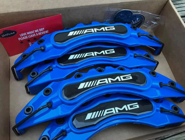 Brake Caliper Covers for Mercedes 4 Matic C E ML GLA GLB GLC GLE S AMG Class SLK - Bazarry Auto