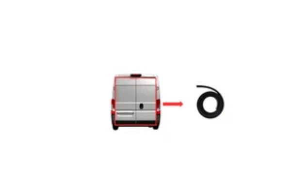 RUBBER REAR DOOR SEAL KIT SUITABLE Fiat Ducato 2014-2019 - Bazarry Auto