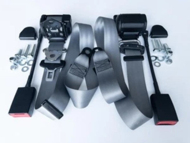 NEW Seat Belt for 911 Porsche with Brackets 1965-1983 - GRAY
