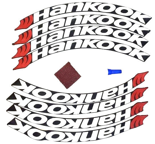 Permanent HANKOOK Tire Lettering Sticker 1.25