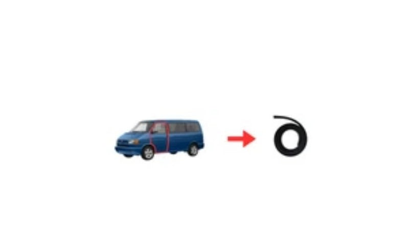 RUBBER FRONT DOOR SEAL GASKET VW T4 1990-2003 - LEFT