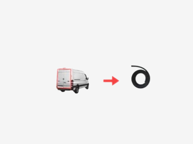 RUBBER REAR DOOR SEAL KIT SUITABLE MERCEDES SPRİNTER 14-19