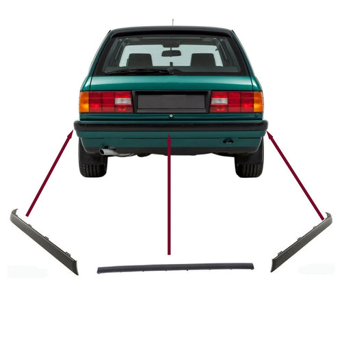 FOR BMW E30 REAR BUMPER TRIM Molding set EURO 87-94 Late plastic 316 318 320 325