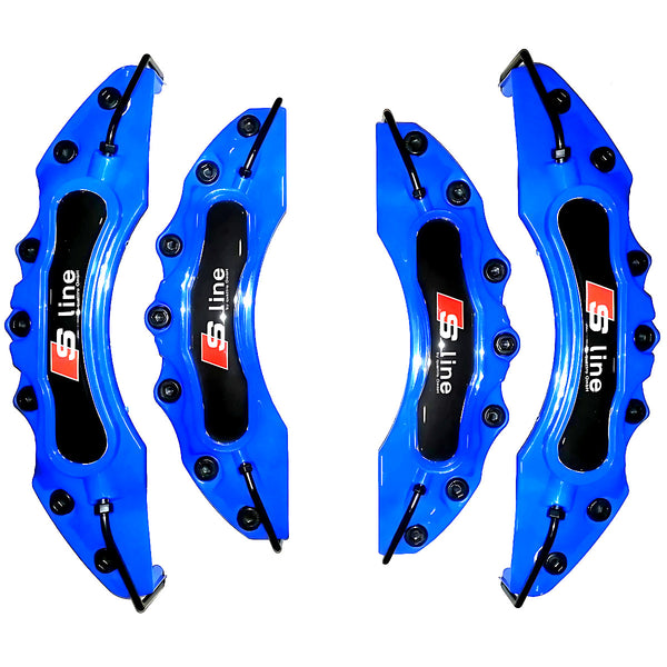 4 PCS Brake Caliper Covers blue for Audi Front Rear A1 A2 A3 A4 A6 A5 Q3 Q2 B9 - Bazarry Auto