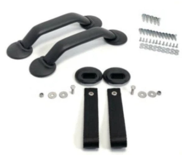 NEW PAIR Interior Door Pull Handle Hardware Kit for Porsche 911 930 964RS BLACK
