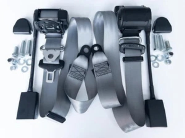 New automatic 3-point seat belt VW Golf 1-3 seat belt VW Golf, - GRAY - Bazarry Auto
