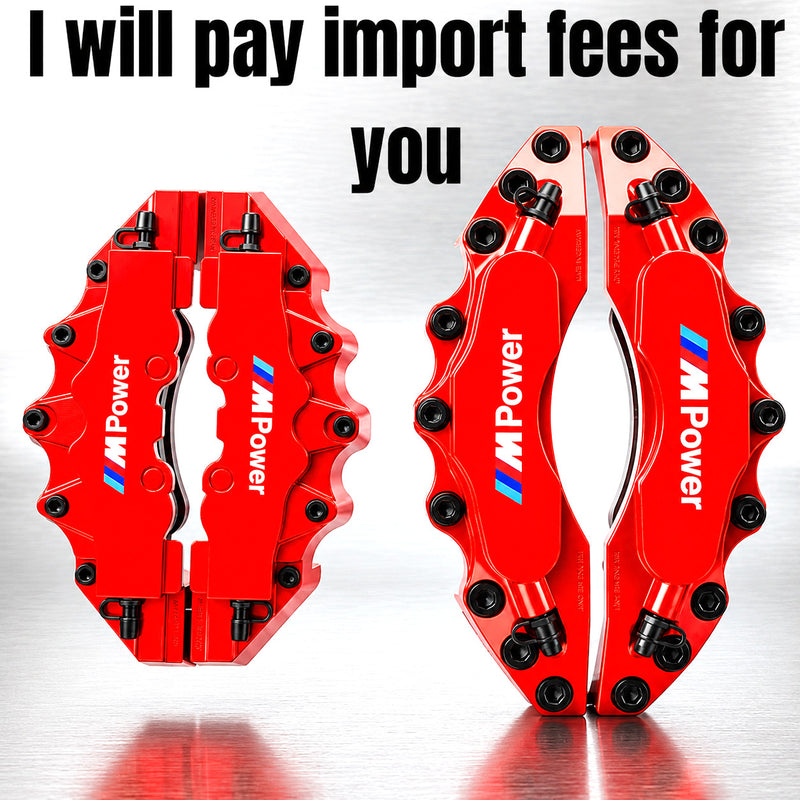 BMW M Power Brake Caliper Cover Engraved (Fits: X1-X6, 2, 3, 5, 6, 7 Series) red