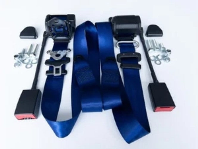 NEW Seat Belt for 914 Porsche with Brackets - BLUE
