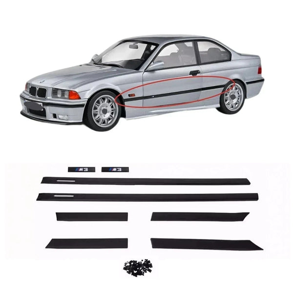 For BMW 1992-1998 E36 M3 style COUPE 2Door BODY SIDE MOLDING Door MOULDING TRIM - Bazarry Auto