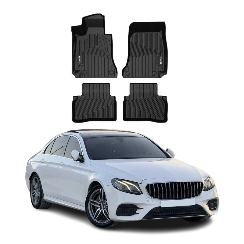 Floor Mats for Mercedes E Class W213 Sedan 2017-2023 Front Black Premium