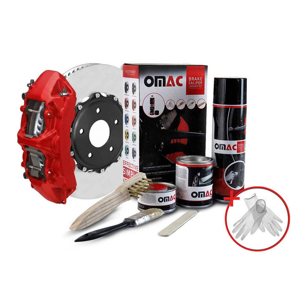 OMAC Brake Caliper Epoxy Based Car Paint Kit Texas Red Matt High-Temp - Bazarry Auto