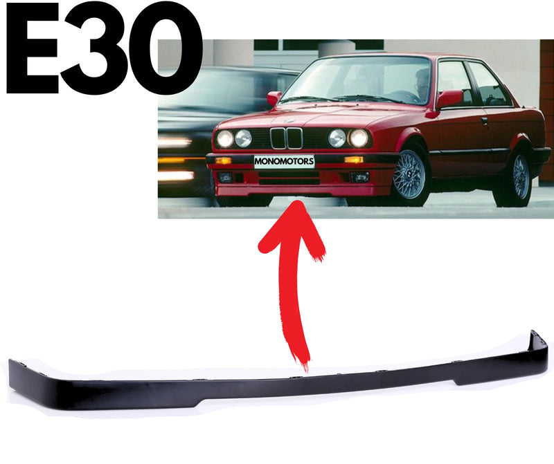 FOR BMW E30 Front Bumper Lip Spoiler 1988-1992 3 Series M-Tech Style Unpainted