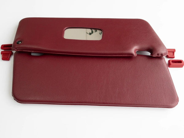 For Sun Vısor for Mercedes Benz R107 BURGUNDY with Clips set 450SL, 380SL, 560SL - Bazarry Auto