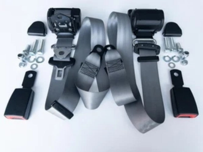 New Automatic 3-point seat belt Mercedes W 123 Coupe, Seatbelt - GRAY