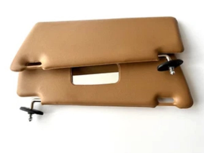 FOR Mercedes W123 Sun Visor Left & Right with Mirror PALOMINO Set New