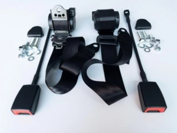 New Automatic 3-point seat belt Mercedes W 110, W 111, W 112, Seatbelt- BLACK - Bazarry Auto