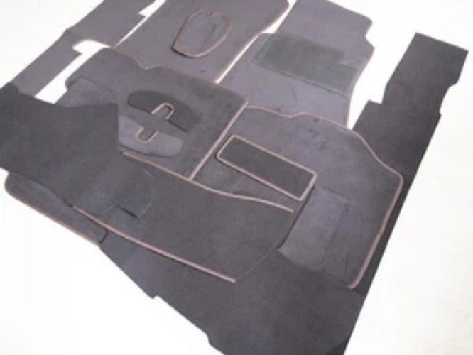 Floor Carpet Set velour for Mercedes W123 Sedan VELOUR BROWN Floor mat 15 pcs