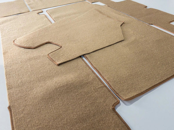 MERCEDES R107 Trunk Carpet kit for 380SL 450SL 500LS 560SL VELOUR 7 pcs PALOMINO - Bazarry Auto
