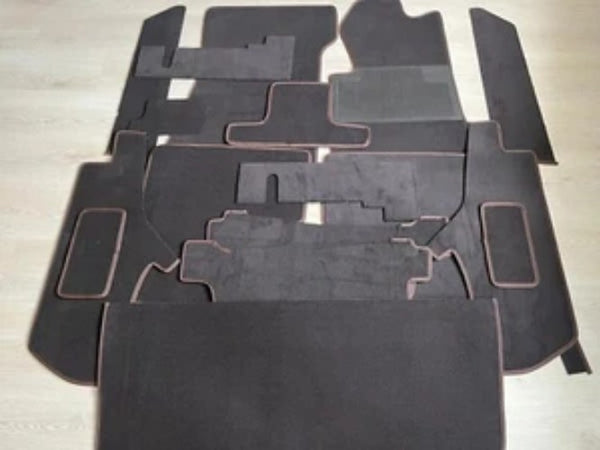 NEW R107 Mercedes Carpet kit for 380SL 450SL 500LS 560SL VELOUR BROWN 18 pcs - Bazarry Auto