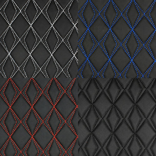 Vinyl Grain Quilted Faux Leather Upholstery Fabric | Butterfly 55" 4mm Foam